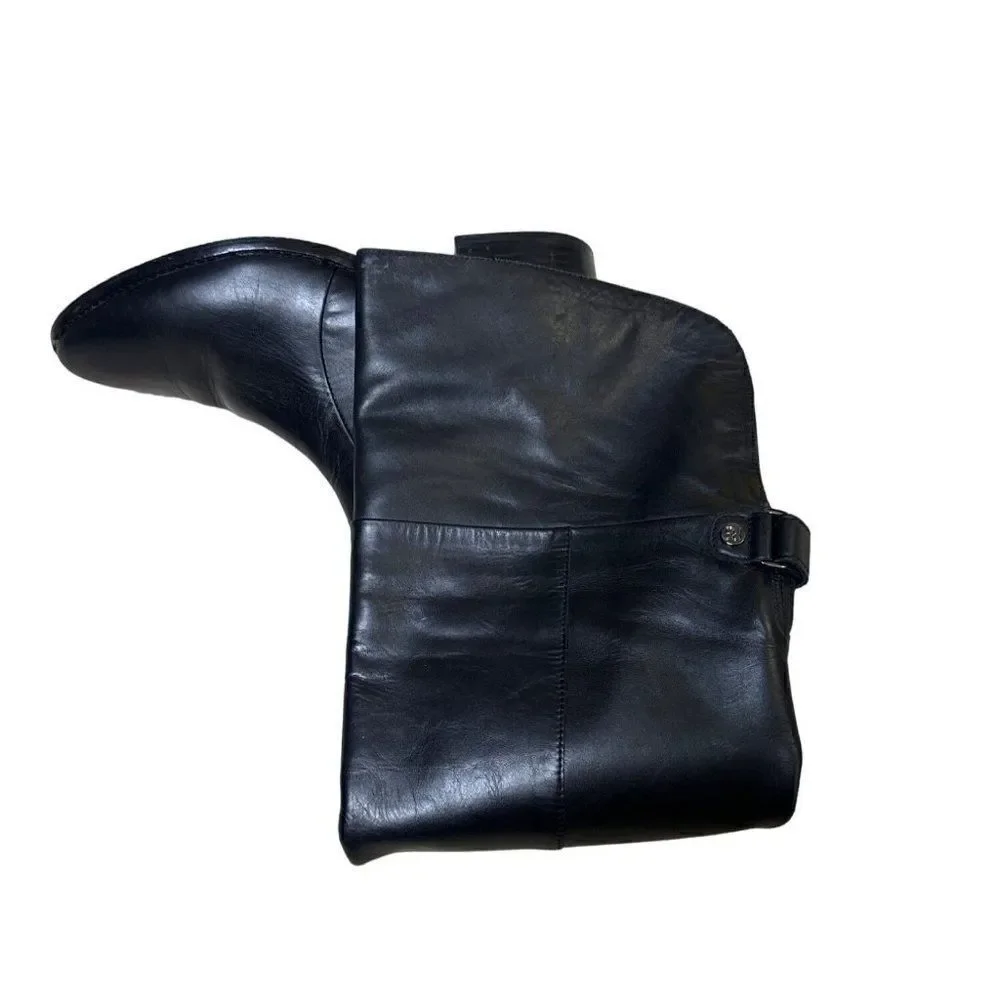 BCBG MAXAZRIA Black Leather Over the knee boots